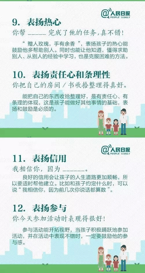 人民日?qǐng)?bào)：15個(gè)表?yè)P(yáng)孩子和10個(gè)懲罰孩子的科學(xué)方法，轉(zhuǎn)給家長(zhǎng)！