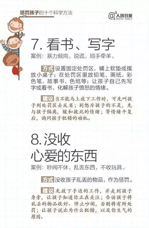 人民日?qǐng)?bào)：15個(gè)表?yè)P(yáng)孩子和10個(gè)懲罰孩子的科學(xué)方法，轉(zhuǎn)給家長(zhǎng)！