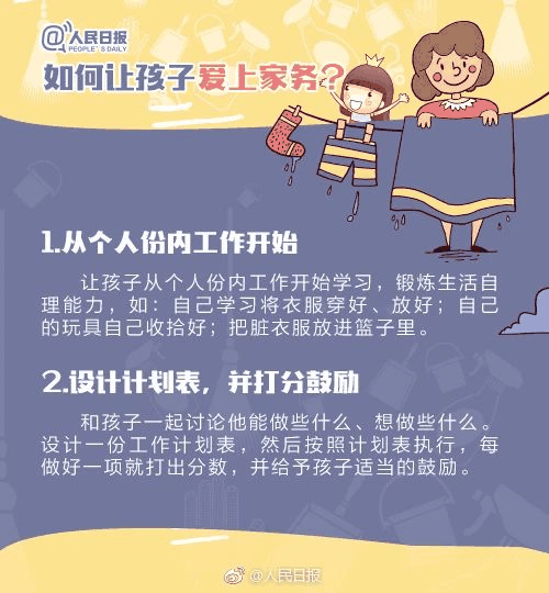 人民日報：1-13歲孩子學(xué)做家務(wù)年齡表，舍不得用孩子才害了他！暑假動起來！