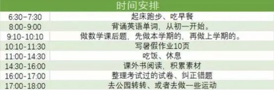 學霸暑假作息曝光，假期是差距的開始： 你需要這樣一張假期計劃表（轉(zhuǎn)給家長）